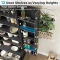 72 Inch Tall Farmhouse Kitchen Pantry Cabinet Stylish Storage Cupboard