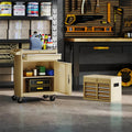2 in 1 Rolling Tool Chest, 5-Drawer Tool Storage Cabinet with Wheels, Adjustable Shelf, Tool Box Organizer for Garage Warehouse Workshop