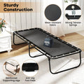 Cot Size Rollaway Guest Bed with Memory Foam Mattress, 75"x31" Portable Folding Bed with Heavy Duty Metal Frame for Home Office Small Spaces