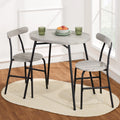 Best Choice Products 3 Piece Modern Oval Dining Table Set, Small Kitchen Dinette W/2 Chairs Black/Black