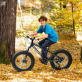 20 in Mountain Bike for 7 15 Years Old, 7 Speed Kids Bike with High Carbon Steel Frame, Fat Tire and Dual Disc Brake, Front Suspension Mountain