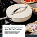 Caraway Nonstick Ceramic Cookware Set (12 Piece) Pots Pans Lids and Kitchen Storage Non Toxic PTFE & PFOA Free Oven Safe & Compatible