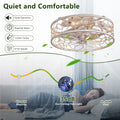 QHTX 18 Inch White Vintage Caged Ceiling Fan with Remote Control