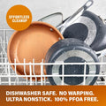 20-Piece Aluminum Ti Ceramic Nonstick Cookware and Bakeware Set in Graphite