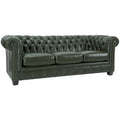 Hancock Tufted Top Grain Italian Leather Chesterfield Sofa Dimensions: 31" H x 86" W x 40" D