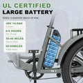 ABORON 3.0 Fat Tire Electric Trike for Senior Foldable E Bike, 500W Motorized Tricycle Adult 20" Folding 3 Wheel Electric Commute Bike Trike W/48V