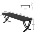 78.74 Inch Extra Long Double Computer Desk with Stylish Metal Legs for Home Office