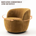 Modern Swivel Barrel Chair with 360 Degree Rotation Single Fabric Accent Chair