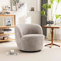 Modern Swivel Barrel Chair with 360 Degree Rotation Single Fabric Accent Chair