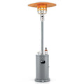 50,000 BTU Propane Outdoor Heater, Round Patio Heater with Stainless Steel Burner, Tip Over, Flame Out Protection, Wheels, CSA Certificated