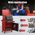 2 in 1 Rolling Tool Chest, 5-Drawer Tool Storage Cabinet with Wheels, Adjustable Shelf, Tool Box Organizer for Garage Warehouse Workshop